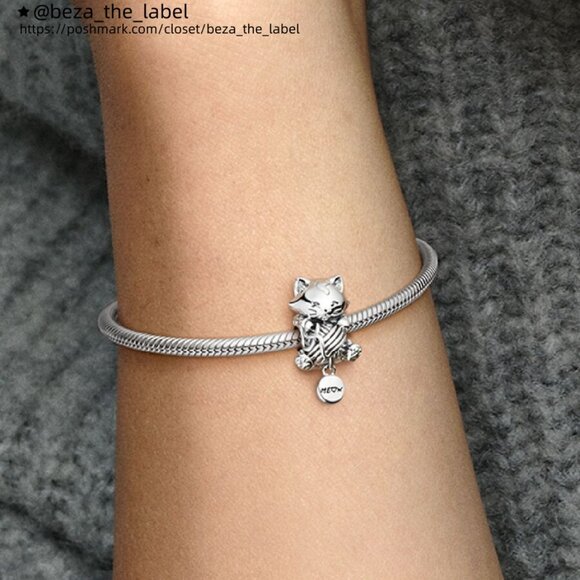 Pandora Kitten & Yarn Ball Charm|Pendant - Picture 2 of 2